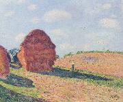 Alfred Sisley Die Strohmieten oil painting reproduction